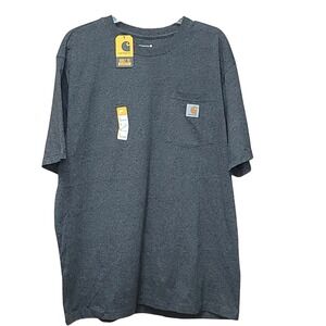 CARHARTT Loose Fit Heavyweight Pocket Logo Graphic Short Sleeve T-Shirt Work ‎ L